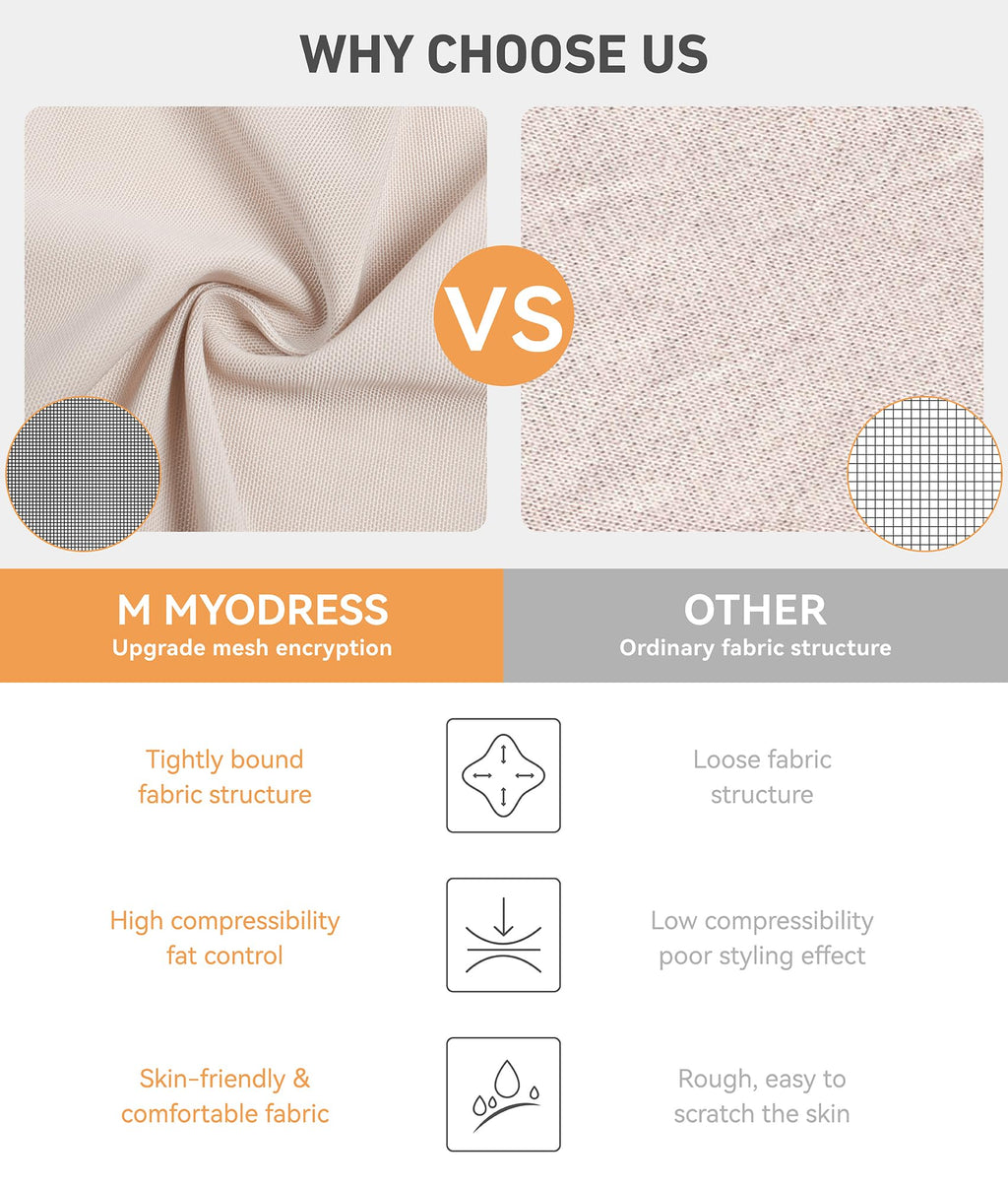 M MYODRESS Fajas Colombiana Body Shaper Tan Size L