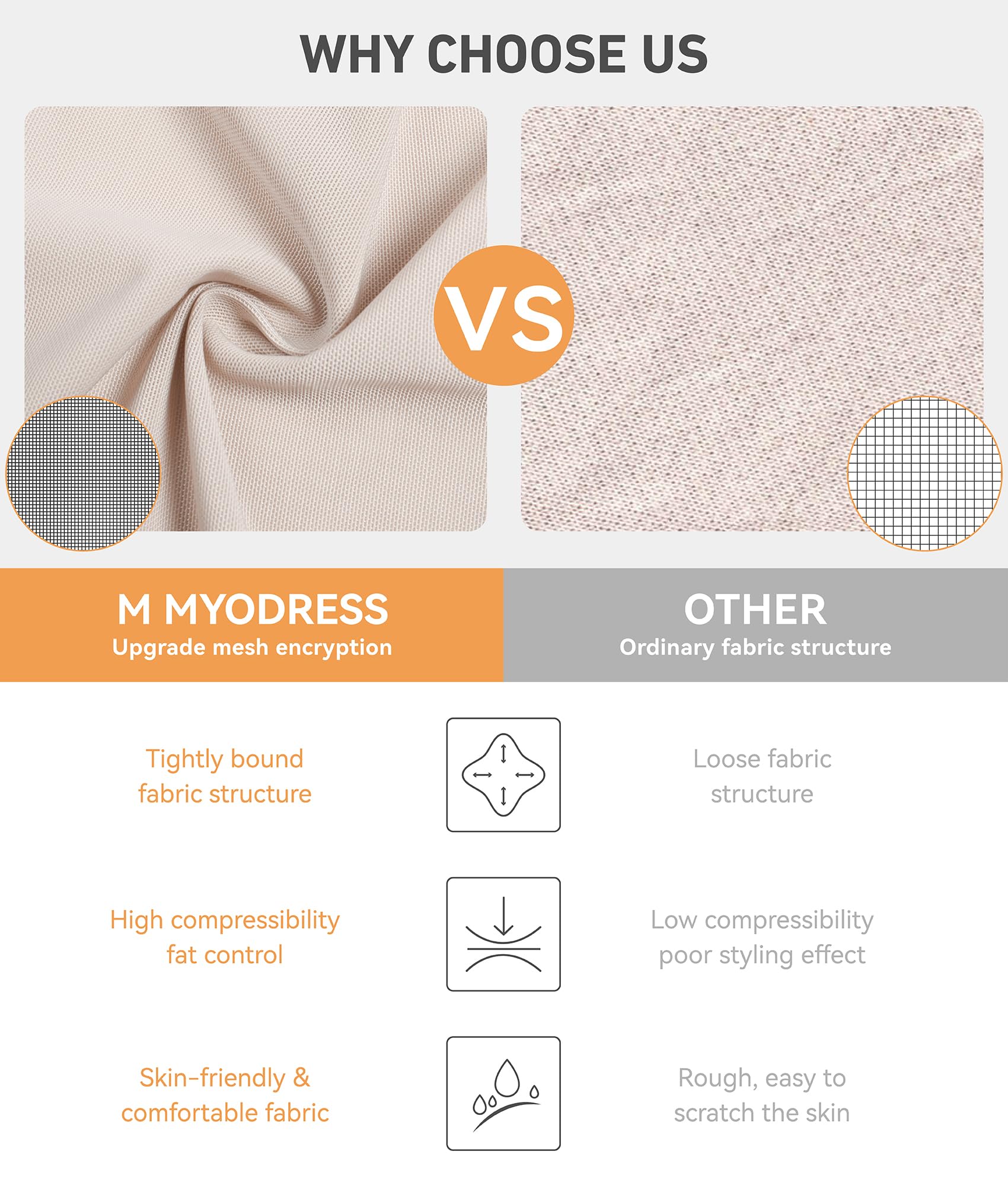 M MYODRESS Fajas Colombiana Body Shaper Tan Size L