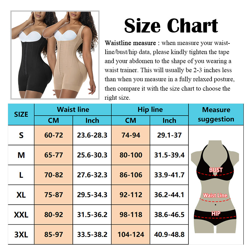 Front Zipper-Full Body Sculpting Shapewear.