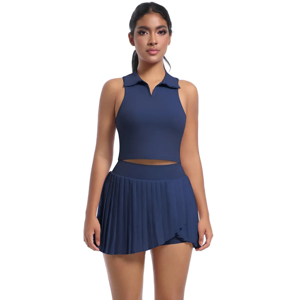 2 PCS Women's Yoga Gym Set Bra & Skirt